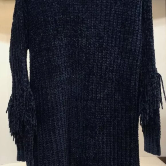 G.I.L.I. Navy Blue Fringe Cardigan - Picture 4 of 11